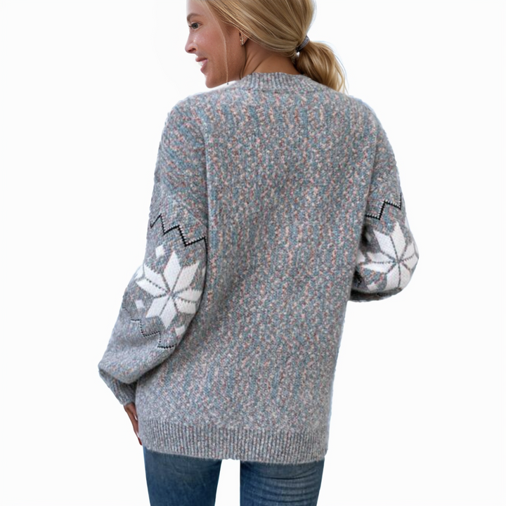 Hearthered Pocketed Button Up Cardigan -Gyey Blue