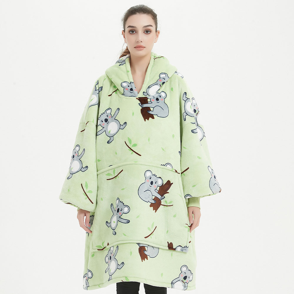 Green Koala Blanket Hoodie