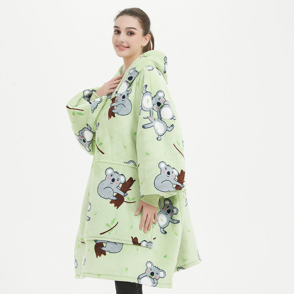 Green Koala Blanket Hoodie